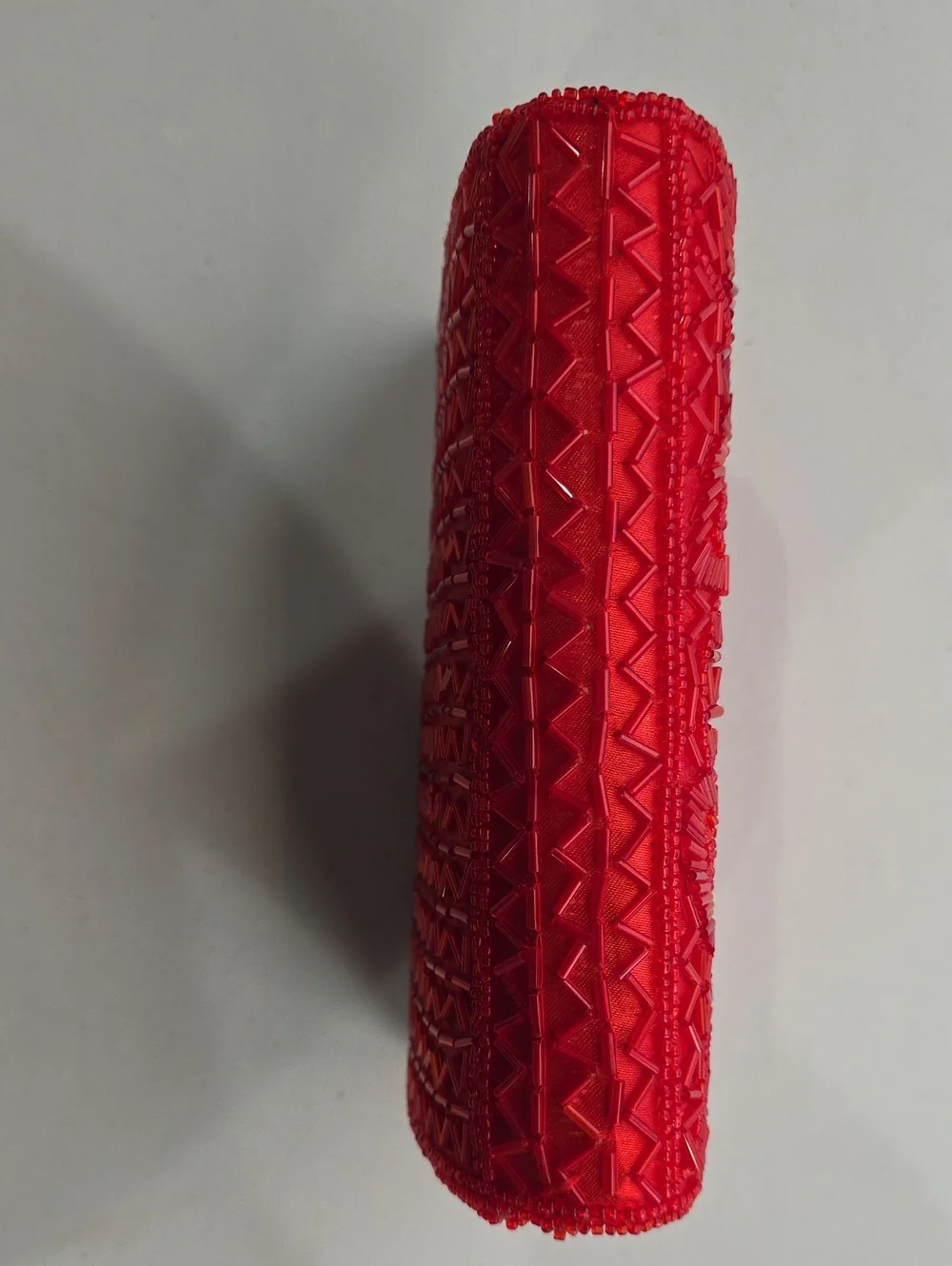 Bijoux Terner Red Beaded Evening Shoulder Bag